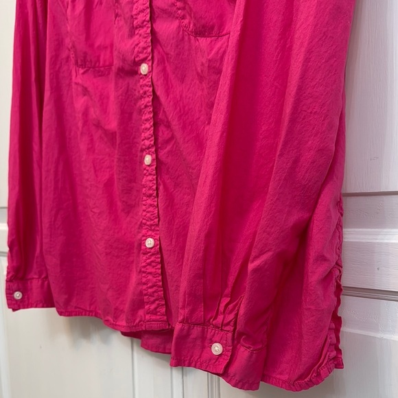 J. Crew Bright Pink Button-Up Shirt. Size 6 - Picture 4 of 6